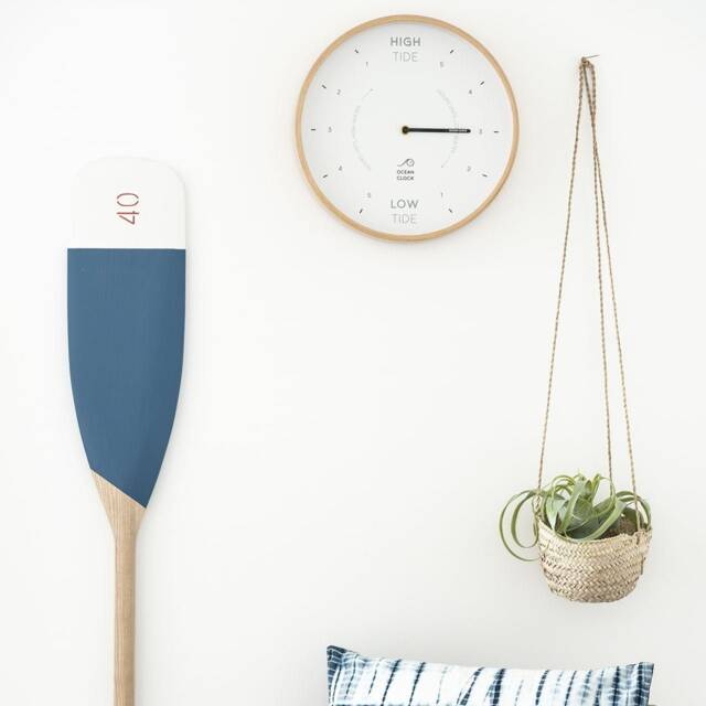 White Wood Tide Clock Custom - image 1