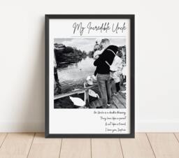 Personalised Uncle Photo Gift Print Sentimental Wall Art - thumbnail 1