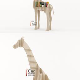 Giraffe Shelf Template - Diy Bookshelf Plans For Modern Home Storage Cnc & Laser Cutting Files - thumbnail 2