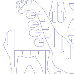 Giraffe Shelf Template - Diy Bookshelf Plans For Modern Home Storage Cnc & Laser Cutting Files - thumbnail 3