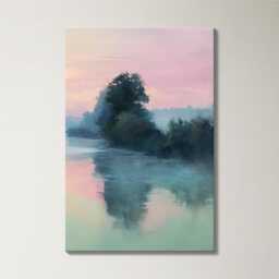 Fly Fishing River 3 Panel Split Canvas Wall Art Misty Dawn Landscape Angler Casting Oil Painting Framed Home Decor Outdoor Sport - thumbnail 4