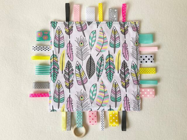 Baby Girl Ribbon Blanket Sensory Toy Newborn Gift - image 1