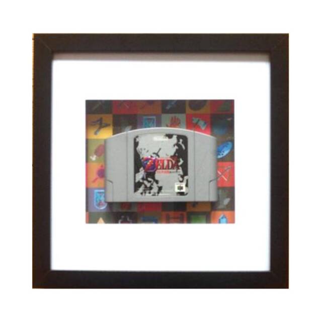 The Legend Of Zelda - Ocarina Time Japanese N64 Game Cart Framed Wall Art- Gift Present Christmas Birthday