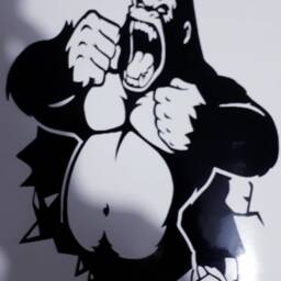 Gorilla Break Out Car Bonnet Side Sticker Decal Wall Art Vinyl Graphic Window Door Body Panel Van Sign Motorhome Camper Campervan Fun - thumbnail 2