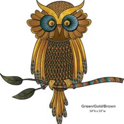 Wise Owl Wall Sticker Decal - thumbnail 4