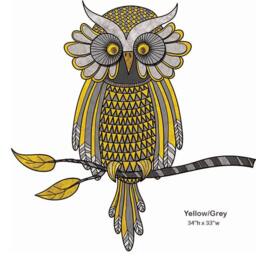 Wise Owl Wall Sticker Decal - thumbnail 2
