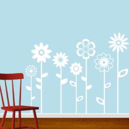 Flower Wall Decal, Girls Room Decor, Bedroom Wall Large Flower Decals, Art Vinyl Decal 240 - thumbnail 4