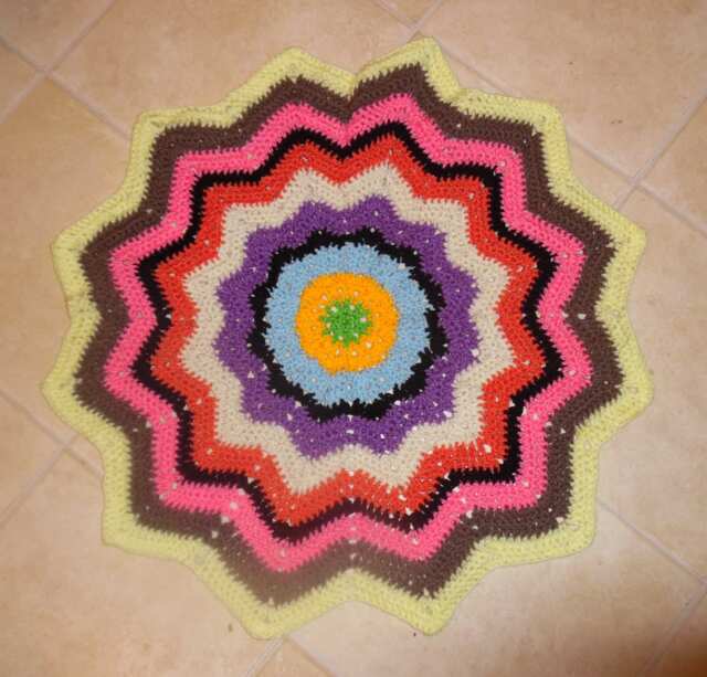 Baby Afghan, Crochet Ripple Star Newborn, Scrapghan, Blanket, New Baby, Photo Prop - image 1