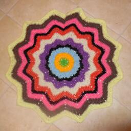 Baby Afghan, Crochet Ripple Star Newborn, Scrapghan, Blanket, New Baby, Photo Prop - thumbnail 3