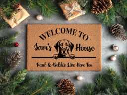 Custom Labrador Doormat - Personalized Pet Breed & Name Add Your Name & Pets To This Custom Doormat