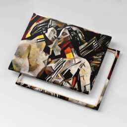 Baroque Times - Stained Glass Art Canvas, Wall Art Picture, Beige Decoration, Abstraction Canvas