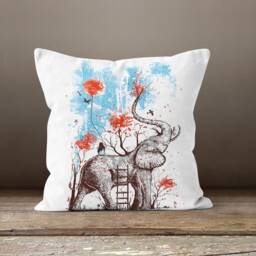 Elephant Pillow Cover/Asian African Sahara Indian Elephant Cushion Case/Housewarming Home Decorations Cover/Cushion For Gift - thumbnail 3