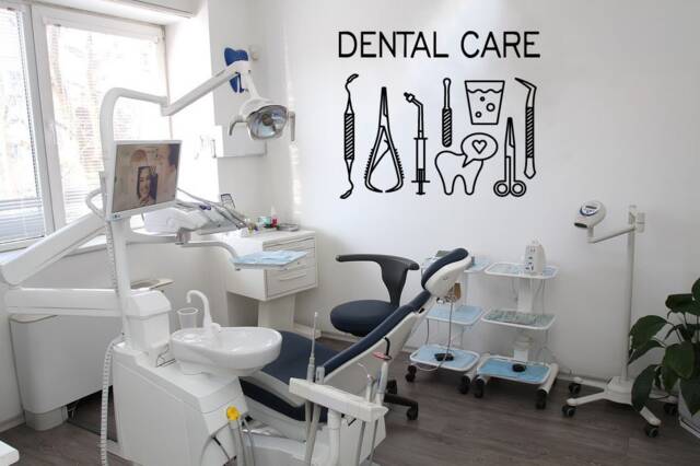 Dental Clinic Wall Decal Tooth Decor, Removable Vinyl Sticker 1285 - image 1