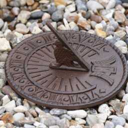 Cast Iron Sun Dial - Antique Style Metal Home Garden Ornament Sculpture Decor - thumbnail 3