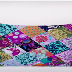 Printed Patchword Style - Cushion Cover Case Or Stuffed With Insert - thumbnail 2