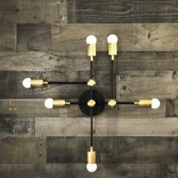 Kallisto Modern 6 Bulb Wall Sconce Abstract Mid Century Vanity Light - thumbnail 3