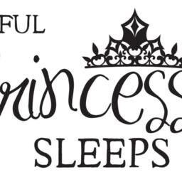 Princess Sleeps Here Vinyl Wall Decal - Girls Room Decor - thumbnail 3