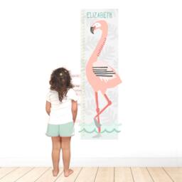 Custom Flamingo Growth Chart - Fabric Wall Decal Tropical Mej - thumbnail 4