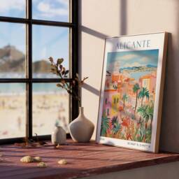 Alicante Poster, Travel Print, Spain Vintage Decor - thumbnail 2