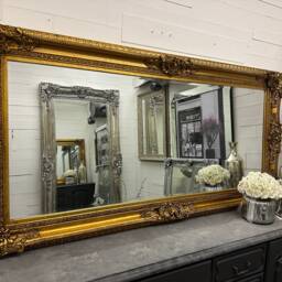 Xl Antique Gold Wall Mirror Free Standing Ornate Baroque Decorative 90cm X 180cm - Clarence Fabulous Mirrors - thumbnail 2