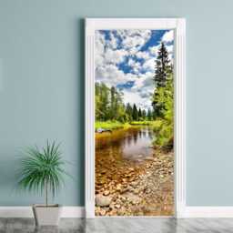 Nature Door Sticker, Wallpaper, Mural, Wall Art, Decor Wrap, Fridge Decor, Sticker - thumbnail 2