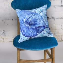 Bluebird Pillow Is Lovely Farmhouse Decor, With Or Without Insert, Bird Cover, Nursery Pillows, Decor, 20 X 20 - thumbnail 3