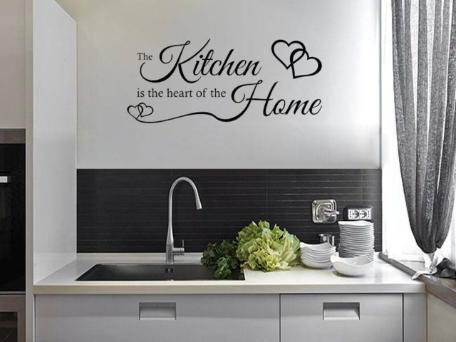 The Kitchen Is Heart Of A Home Wall Art Sticker, Vinyl Decal, Modern Transfer - image 1