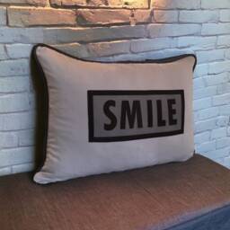Gray & Black Font Printed Decorative Pillow Cover - thumbnail 3