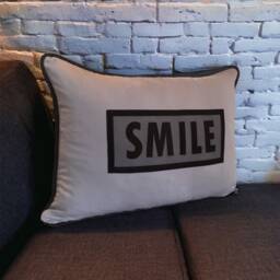 Gray & Black Font Printed Decorative Pillow Cover - thumbnail 4