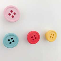 Button Wall Hook Playful Kids Decor For Bedrooms, Playrooms, Nursery With Hidden Screws - thumbnail 2