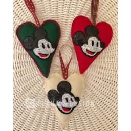 Felt Christmas Ornaments Felt Decoration Sequin Mickey Mouse One Ornament Heart Holiday Accessory D??cor Shower Baby Gift - thumbnail 3
