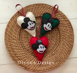 Felt Christmas Ornaments Felt Decoration Sequin Mickey Mouse One Ornament Heart Holiday Accessory D??cor Shower Baby Gift - thumbnail 1