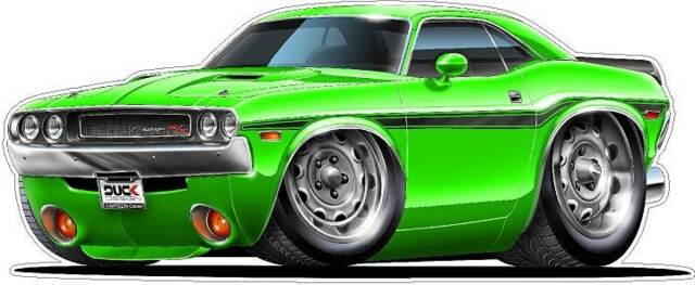1970 Dodge Challenger Muscle Car Wall Decal Man Cave Decor - image 1