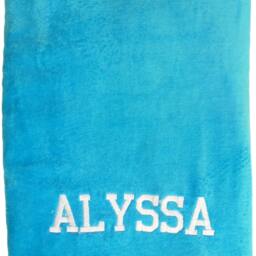 Custom Embroidered Terry Velour Bath Sheet Towel - Great Size For Child Many Color Choices - thumbnail 3