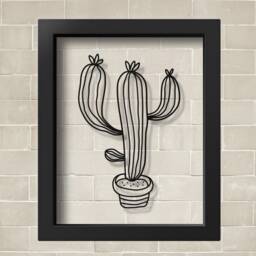 Transparent Cactus Poster Print Office Decor Nursery Wall Art Children Gift Sketch Kids - thumbnail 2