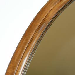 "Large Oval Mirror For Living Room & Hallway, Wooden Frame Bathroom Wall Mirror, 1960S Oval Decorative Entryway ""Tiller" - thumbnail 3