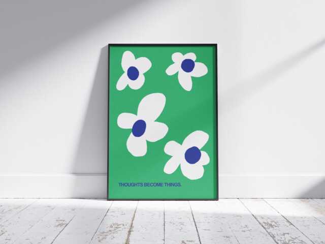 Aesthetic Flower Print For Bedroom - Wall Art Poster Print Cool Gift Women Men - image 1