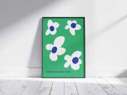 Aesthetic Flower Print For Bedroom - Wall Art Poster Print Cool Gift Women Men - thumbnail 1