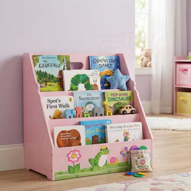 Kids Garden Bookshelf Bookcase Toy Organiser Storage - image 1