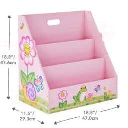 Kids Garden Bookshelf Bookcase Toy Organiser Storage - thumbnail 3