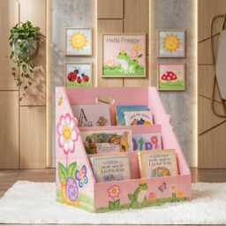 Kids Garden Bookshelf Bookcase Toy Organiser Storage - thumbnail 2