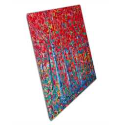 Vibrant Autumnal Woodland Abstract Canvas Print Rustic Wall Art For Home & Office Decor - thumbnail 1