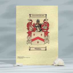 A4 Coat Of Arms Print - Heraldic Family Crest - Framed - thumbnail 3