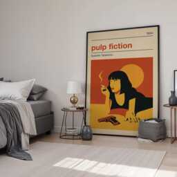 Minimal Tarantino Movie Prints - Retro Cinema Wall Art Framed Options, Unframed & Ready-To-Hang Canvas - thumbnail 2