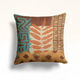 Terracotta Abstract Pillow Cover, Floral Minimalist Drawing Cushion Case, Flower Living Room Mid Century Modern Home Decoration - thumbnail 3