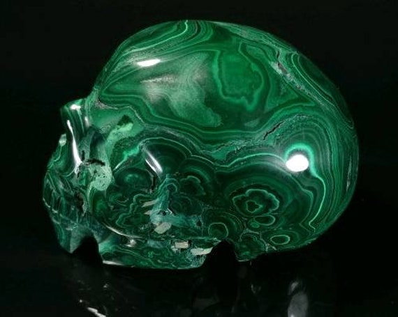 Malachite Skull - image 1