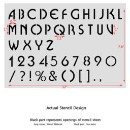 Alphabet Stencil Reusable Template For Wall Art Crafting & Painting Signs - thumbnail 2