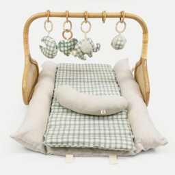 The Lenny - Rattan Baby Play Gym With Sensory Toys Tummy Time - thumbnail 3