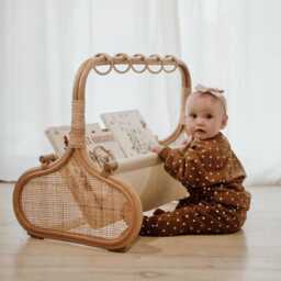 The Lenny - Rattan Baby Play Gym With Sensory Toys Tummy Time - thumbnail 4