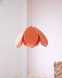 Double Flower Pendant Light - Ocher - thumbnail 1